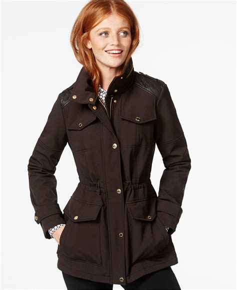 michael kors women raincoat|Michael Kors hooded anorak jacket.